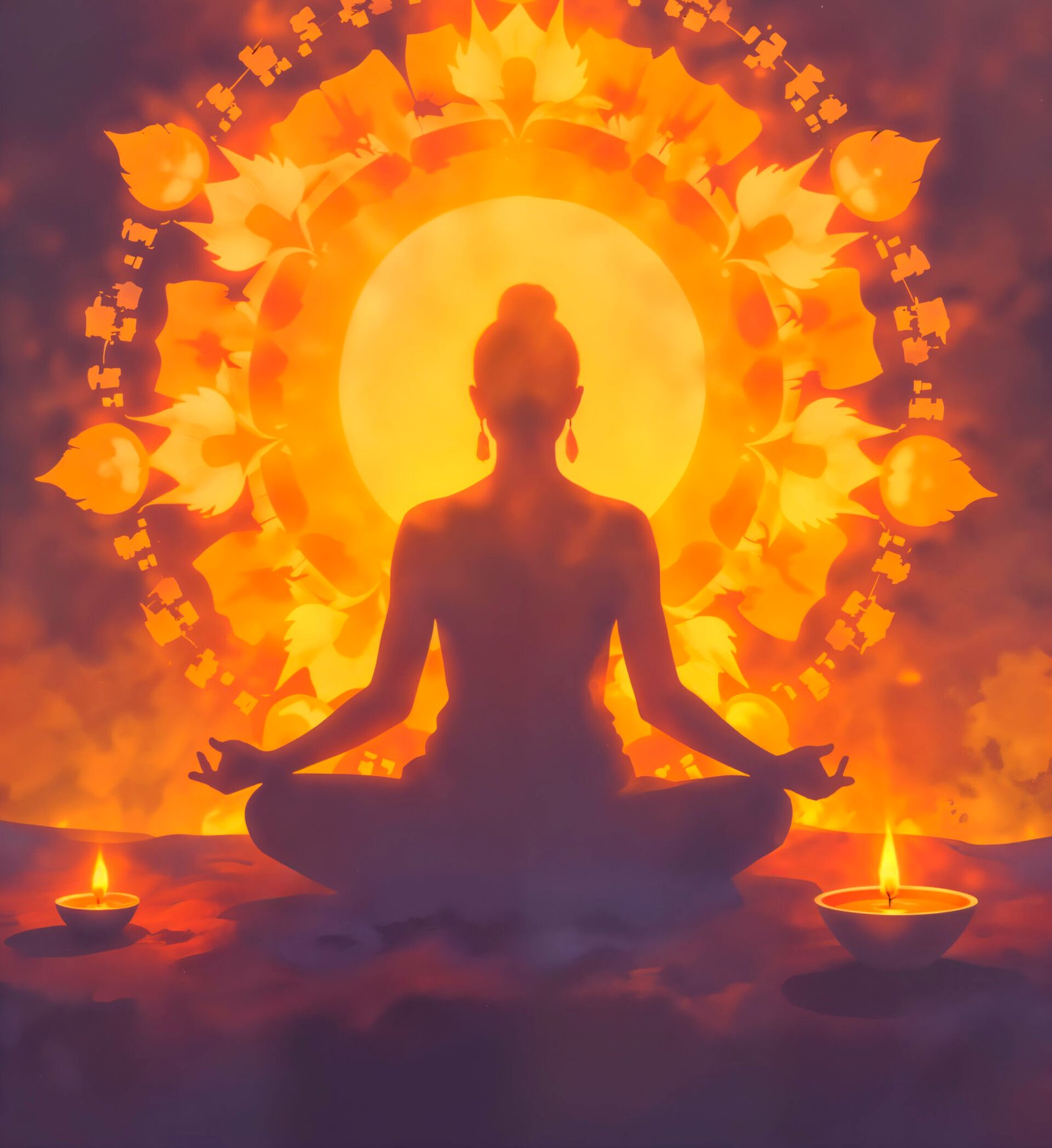 Home meditating light spiritual enlightenment